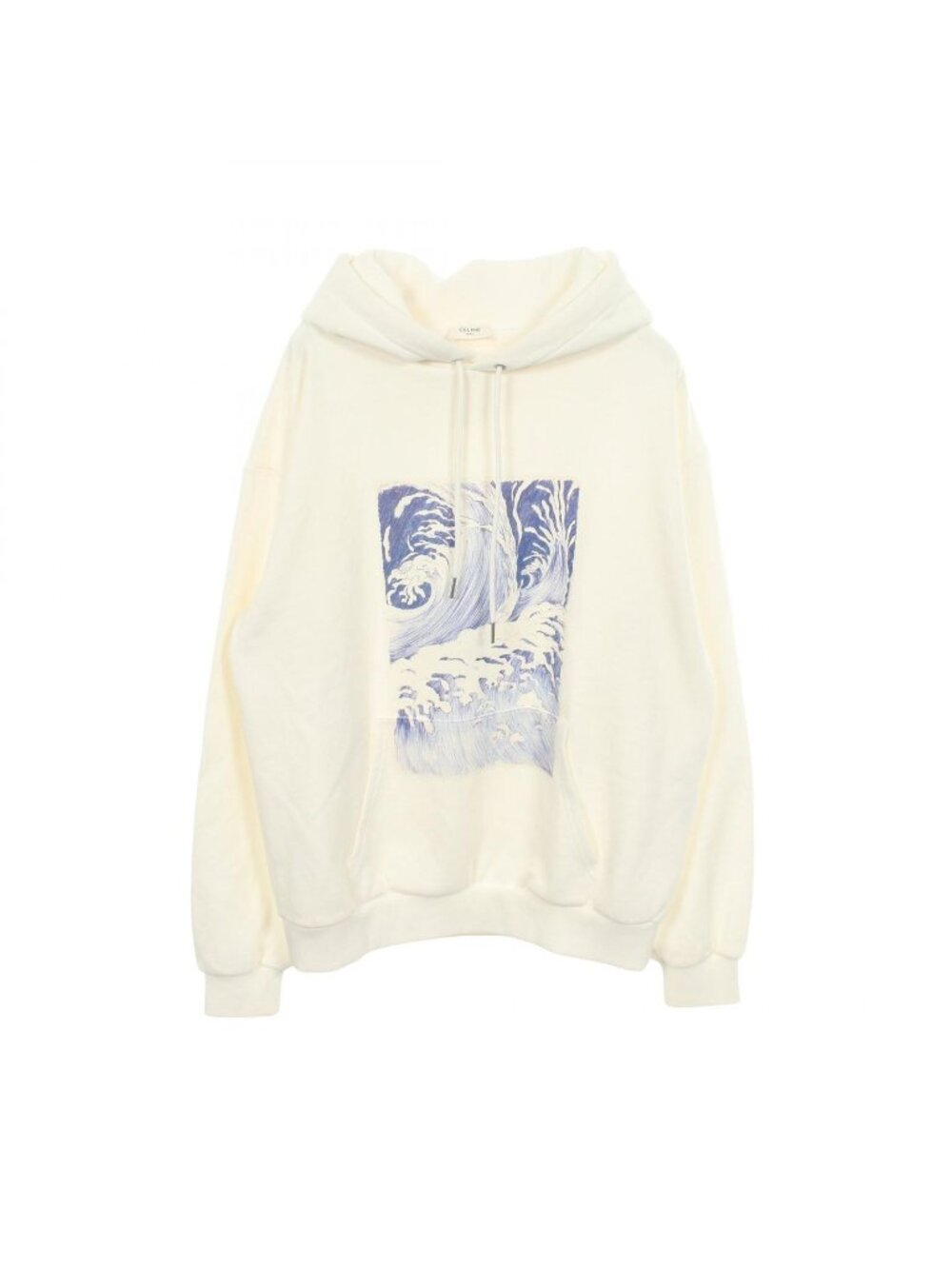 Celine Hoodie Print White Cotton